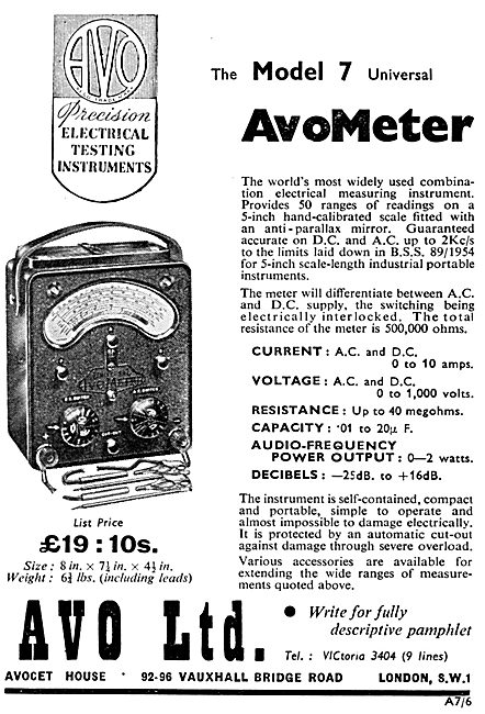 Model 7 Univewrsal AvoMeter                                      