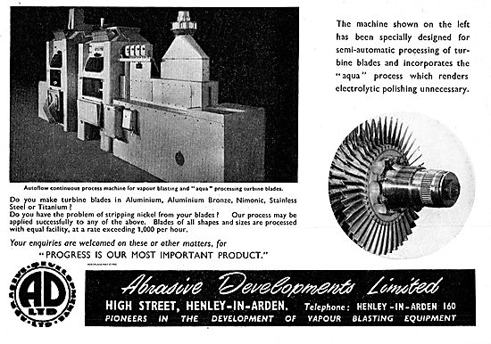 Abrasive Developments Aqua Process For Turbine Blades            