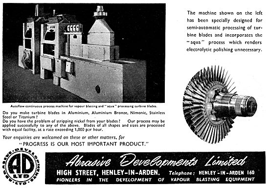 Abrasive Developments - Autoflow & Aqua Vapour Blasting Process  
