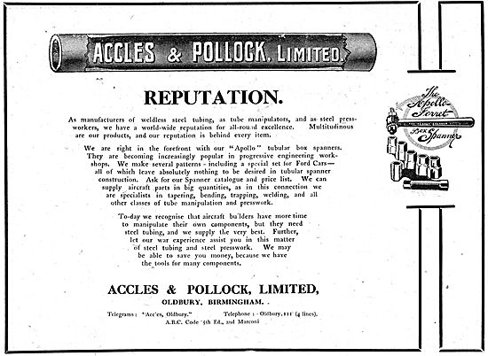 Accles & Pollock -Oldbury Birmingham.                            