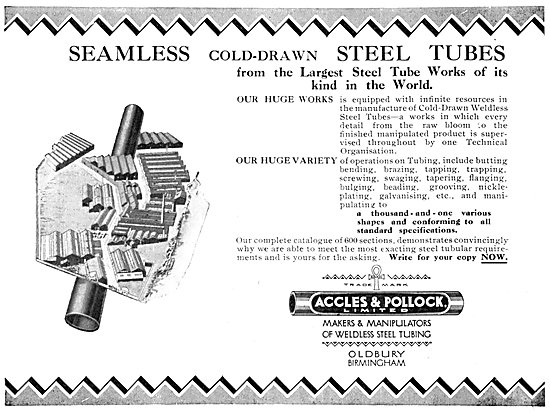 Accles & Pollock Steel Tubes 1925                                