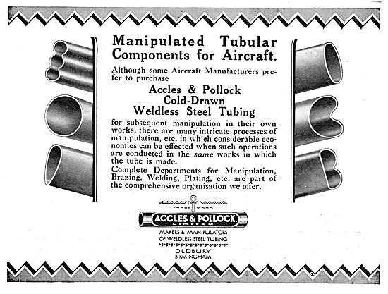 Accles & Pollock: Manipulated Tubular Components For Aircraft    