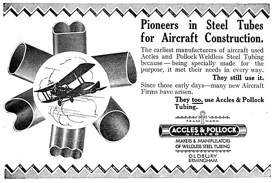 Accles & Pollock Pioneers In Steel Tube For Aircraft Construction