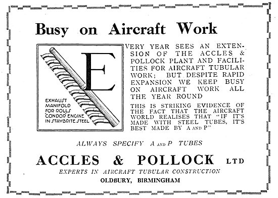 Accles & Pollock - Busy On Aircraft Work                         