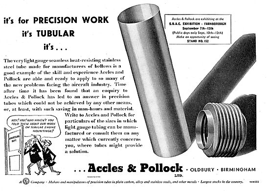 Accles & Pollock Precision Tube Work For The Aviation Industry   