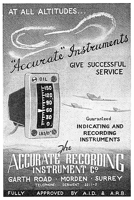 Accurate Co -  Aircraft Indicating & Recording Instruments       