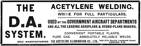 The Acetylene Illuminating Co - Portable Welding Plants          