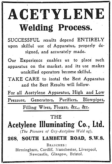 The Acetylene Illuminating Co - Welding Services                 