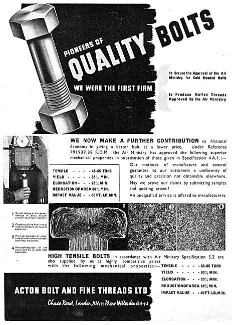 Acton Bolt - High Tensile Bolts                                  