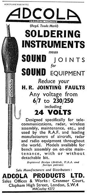 Adcola Soldering Instruments                                     