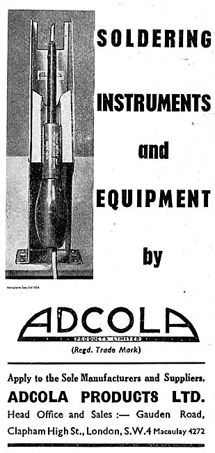 Adcola Soldering Instruments For The Aviation Industry           