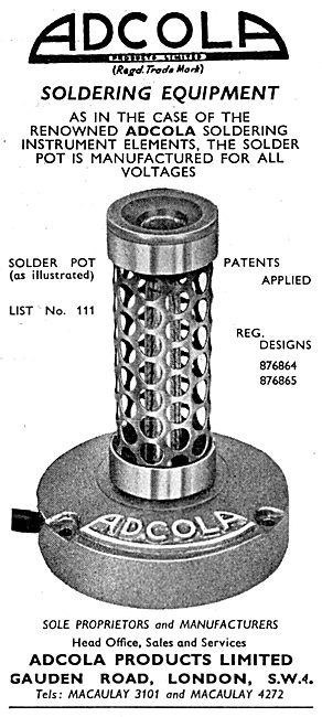 Adcola Soldering Equipment                                       