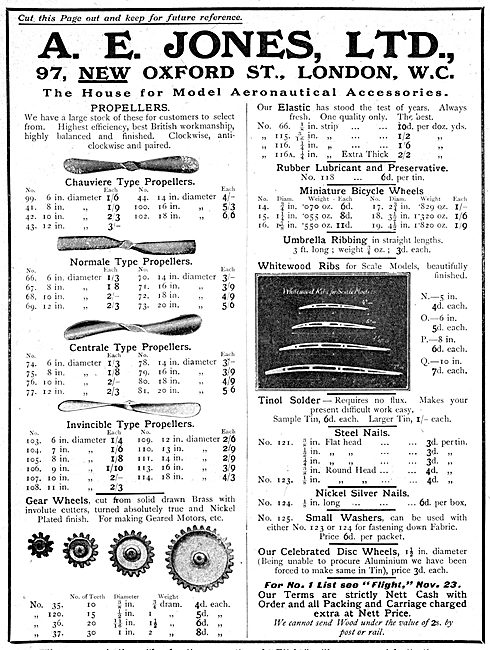 A.E.Jones - Model Aircraft Supplies & Accessories                