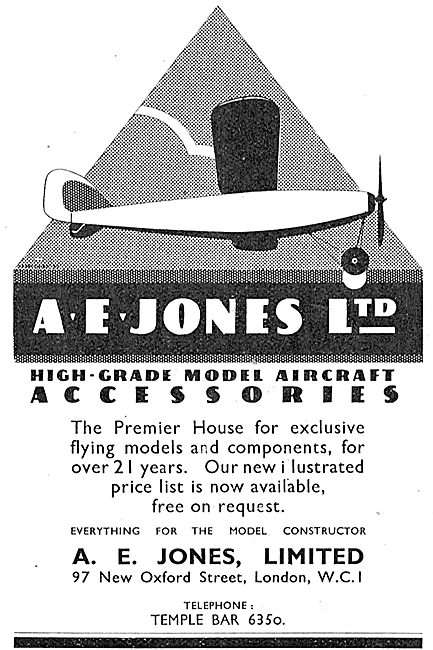 A E Jones Ltd - High Grade Model Aircraft Accessories            