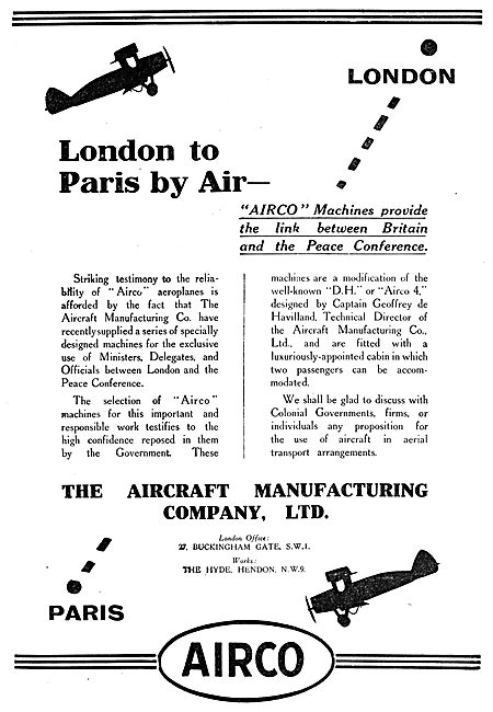 The Aircraft  Manufacturing Company - Airco                      