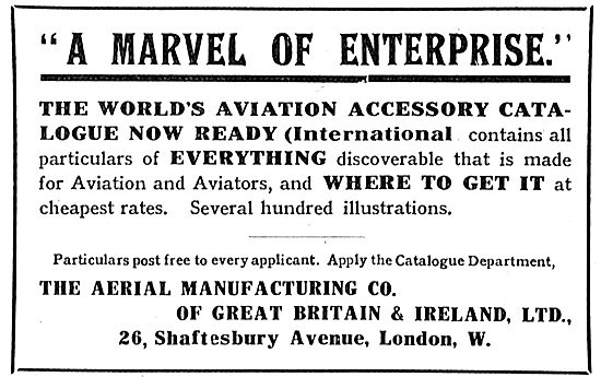 The Aerial Manufacturing Company - Aviation Accessories Catalogue