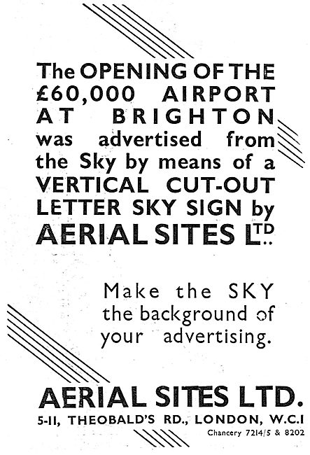 Aerial Sites Supplied Sky Signs For Brighton Airport Opening     