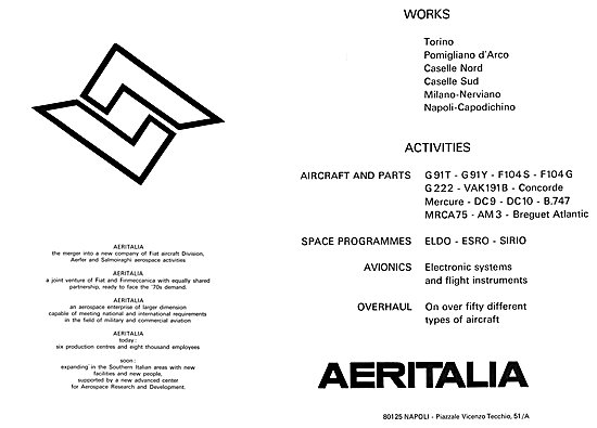 Aeritalia Aerospace 1971                                         