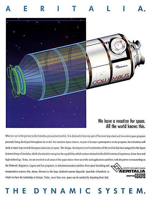 Aeritalia Columbus Satellite Module                              