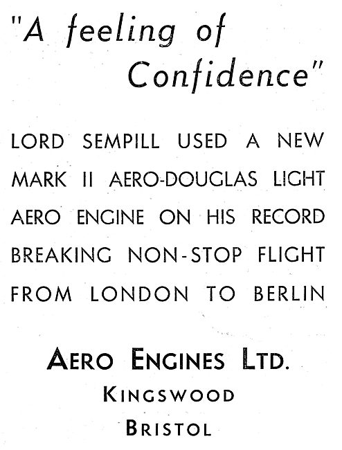 Aero Engines - Sprite Light Aircraft Engine.                     