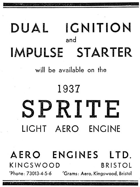 Aero Engines - Sprite Light Aircraft Engine.                     