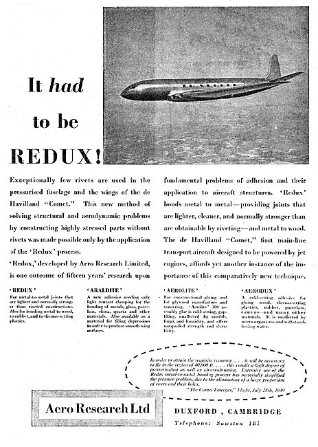 Aero Research REDUX Bonding 1949                                 