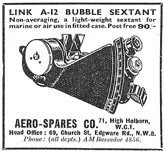 Aero-Spares Government Surplus Link A-12 Bubble Sextant          