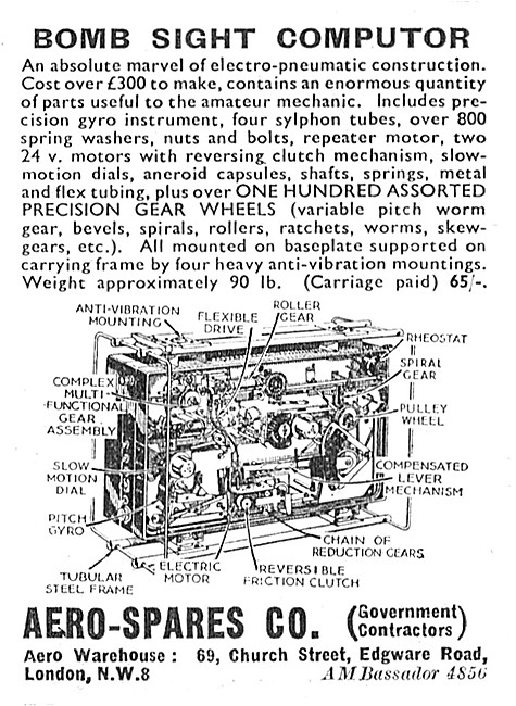 Aero-Spares Government Surplus Bomb Sight Computor               