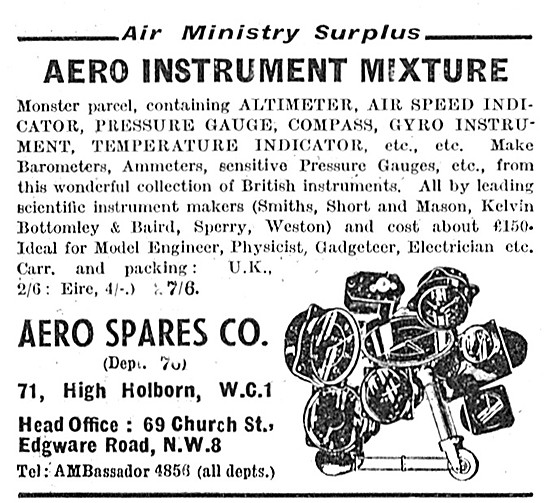 Aero-Spares Government Surplus Aircraft Instruments              