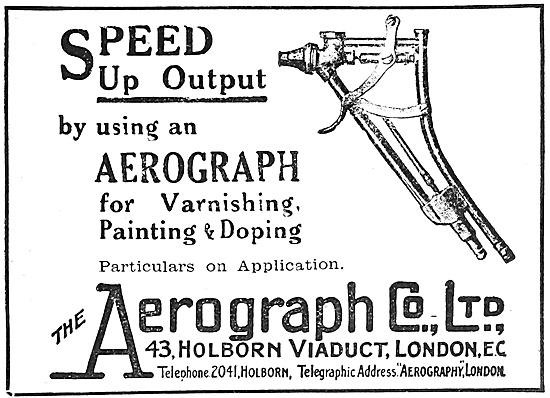 Aerograph Spray Painting Equipment 1918                          