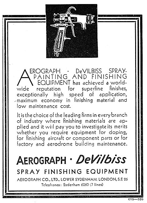 Aerograph DeVilbiss Aircraft Paint Spraying Finishing Equipment  