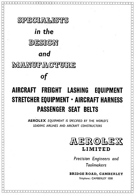 Aerolex Harnesses & Freight Lashing Equipment                    