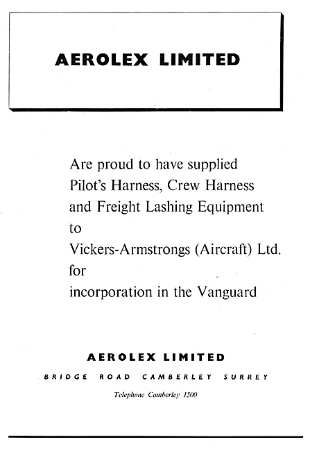 Aerolex Harnesses & Freight Lashing Equipment                    