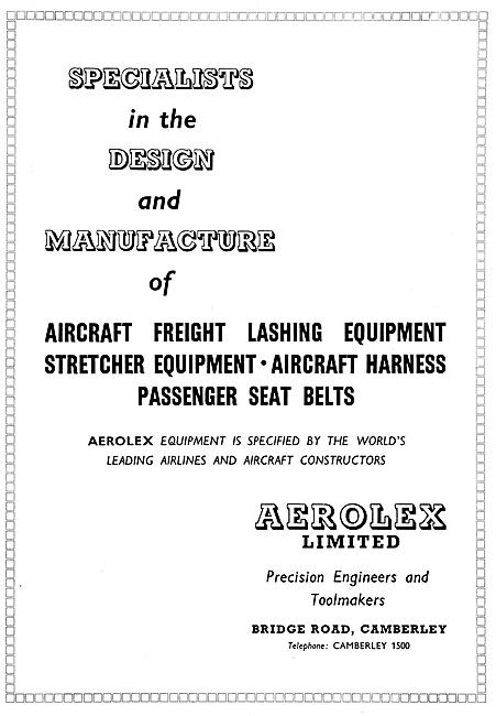 Aerolex Harnesses & Freight Lashing Equipment                    