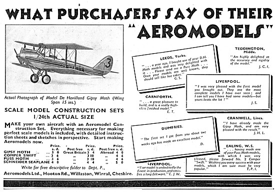 Aeromodels Model Aircraft 1933                                   