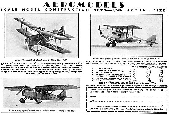 Aeromodels: 1/24th Scale SE5a                                    