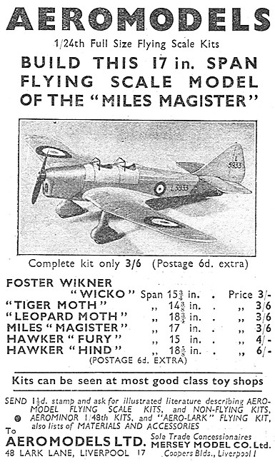 Aeromodels Magister Model Aircraft                               