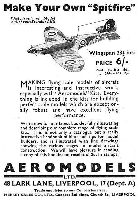 Aeromodels Flying Scale Model Aircraft - Spitfire                