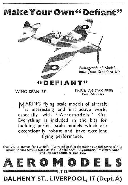 Aeromodels -  Scale Model Defiant                                