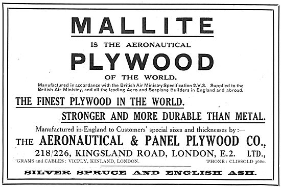 Mallite Aeronautical Plywood                                     