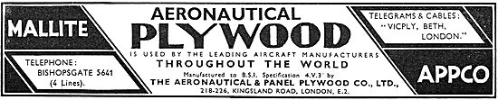 Aeronautical and Panel Plywood Co - Mallite & Apco Plywood       