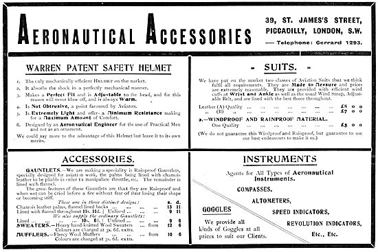 Aeronautical Accessories 1912 Catalogue                          