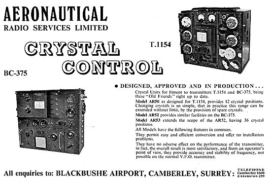 Aeronautical Radio Services ARS T.1154 & BC-375 Radio            