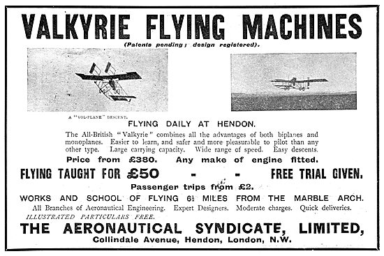 The Aeronautical Syndicate - Valkyrie Flying Machines            