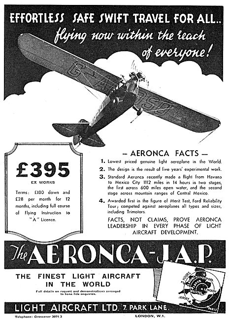 Aeronca-JAP Light Aircraft                                       