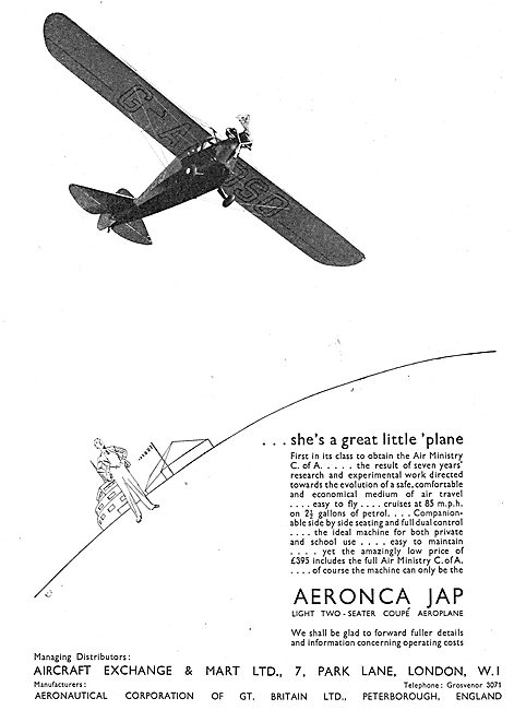 Aeronca-JAP Light Aircraft: 2 Seater Light Aircraft              