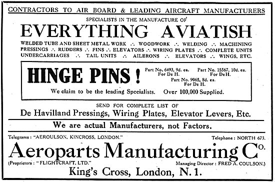 Aeroparts Manufacturing Company- Aircraft Components & Assemblies