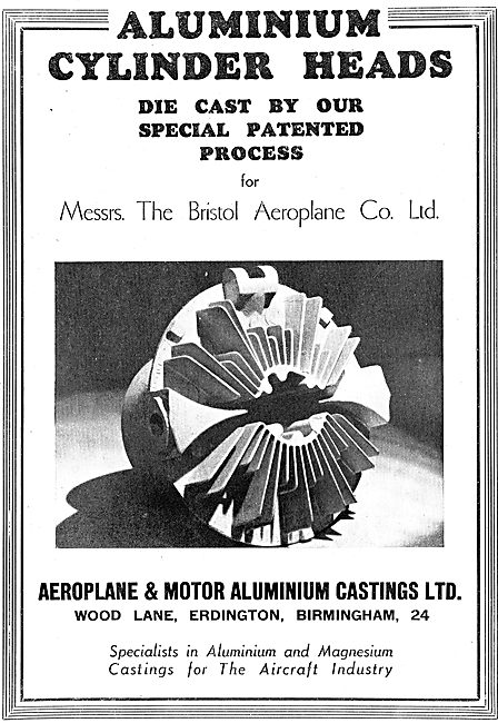 Aeroplane & Motor Aluminium Castings. Erdington. Cylinder Heads  