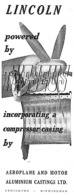 Aeroplane & Motor Aluminium Castings. Erdington. 1948            