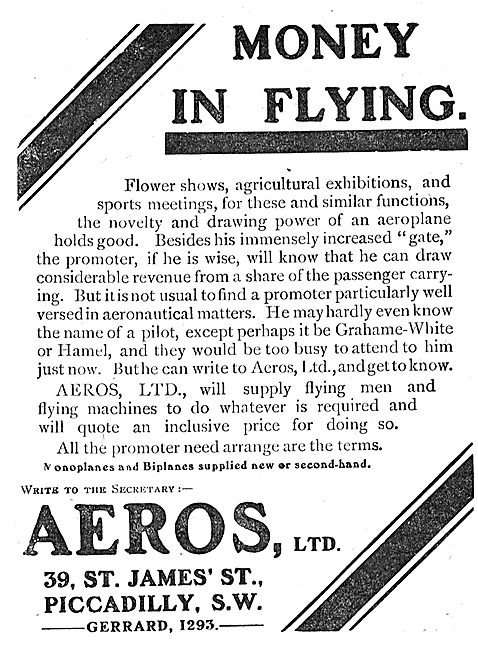 Aeros Supply Aircraft & Pilots For Flying Exhibitions            